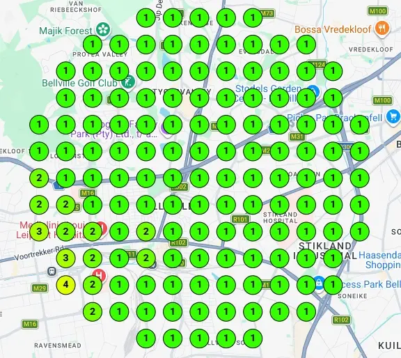 Good ranking heatmap showing mostly #1 positions
